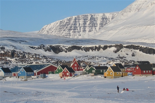 The main town at Disko Island - Qeqertarsuag 