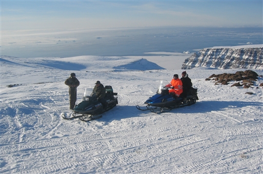 Snowmobile on the 