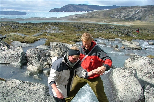 Trekking around the area of Eqi