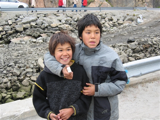 Children having a good time in Narsaq