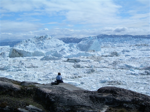 Trek to the Sermermiut valley and settlement will take us to the edge of the Kangia Icefiord