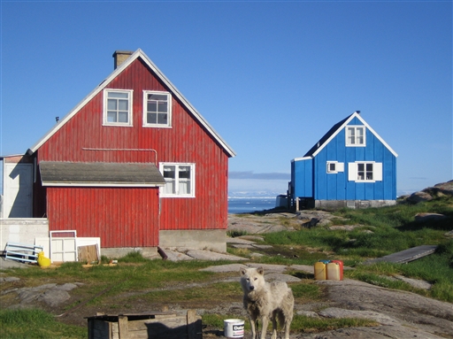 Typical Greenlandic wooden houses
