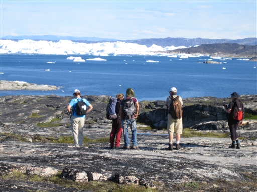View of part of the Disko Bay - often whales are seen here in summertime