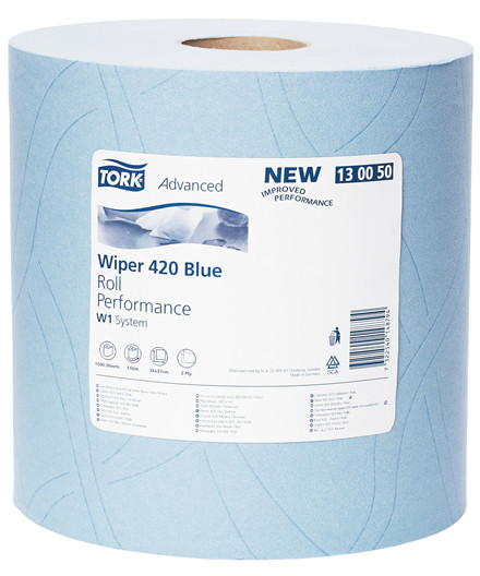 Tork Advanced 420 W1 aftørringspapir blå