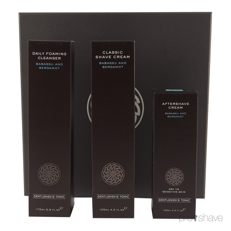 Gentlemens Tonic Shave Set Dry/Sensitive, 3 dele