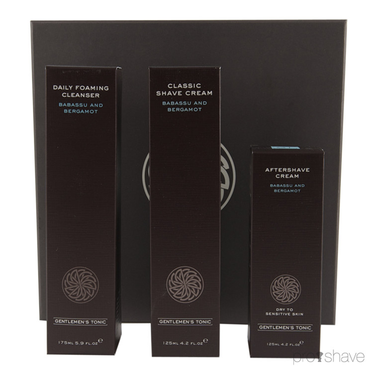 Gentlemens Tonic Shave Set Dry/Sensitive, 3 dele