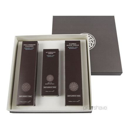 Gentlemens Tonic Shave Set Dry/Sensitive, 3 dele