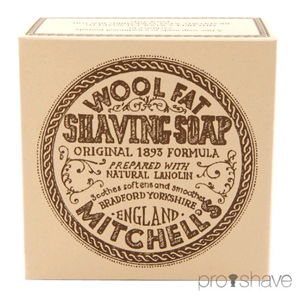 Mitchell's Wool Fat Barbersæbe i keramikskål, 125 gr.
