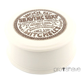 Mitchell's Wool Fat Barbersæbe i keramikskål, 125 gr.
