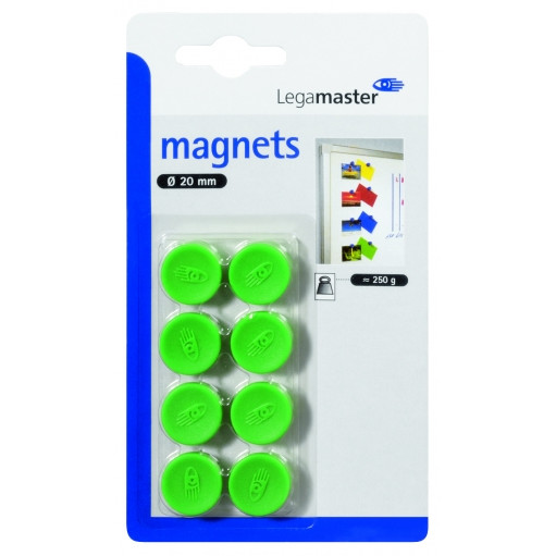 MAGNET 20 MM LEGAMASTER 1811 GRØN /8 STK
