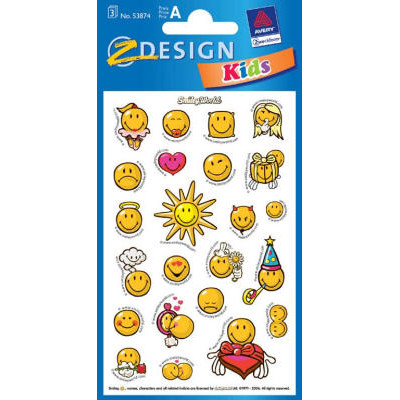 STICKERSSMILEY HUMØR PAPIR 3 ARK