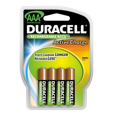 BATTERIER DURACELL ACTIVE OPLADELIG AAA