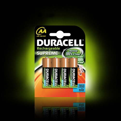 BATTERI GENOPLADELIG DURACELL AA