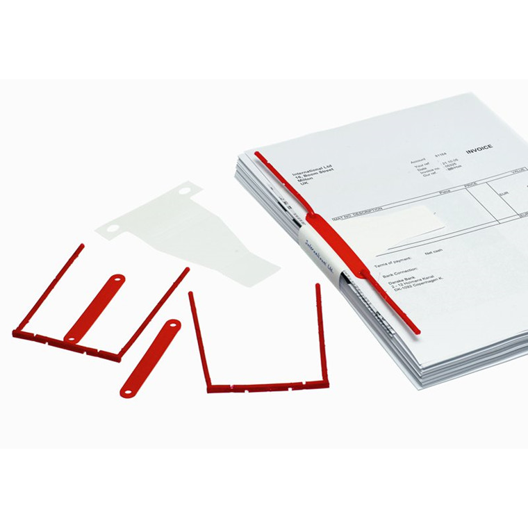 D-BINDER/D-CLIPS M-SKRIVEKORT RØD - 100 STK.
