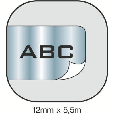 DYMO POLYTAPE RP PERMANENT 12MM SØLV