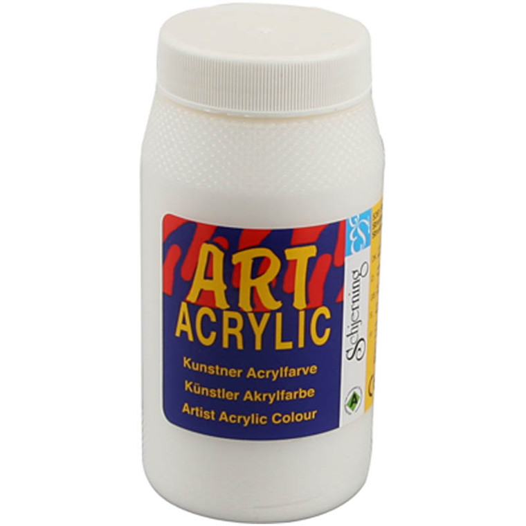 Art Acrylic, hvid, 500 ml