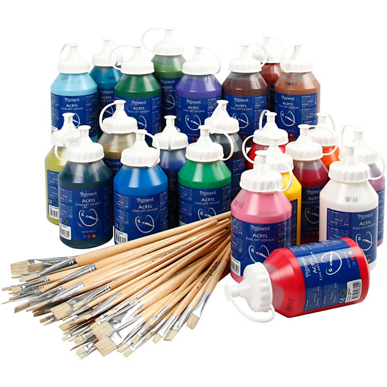 Pigment Acryl - Kunstnersæt, 1 sæt