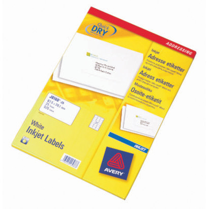 AVERY ADRESSE INKJET ETIKETTER A4-ARK