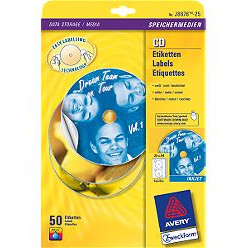 CD ETIKETTER FULL FACE 24 STK AVERY J8676-12
