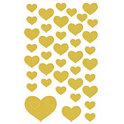 GULDHJERTE STICKER 78 STK AVERY 53282