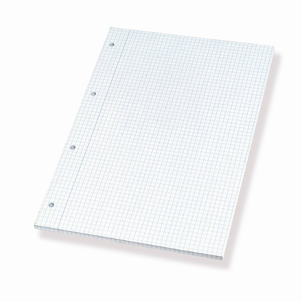 Bantex standardblok A4, kvadreret, 100 blade