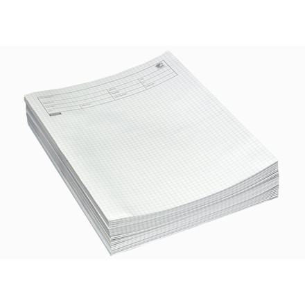EKSAMENSPAPIR HVID A4 DOBBELT KVADRERET BANTEX /250 ARK