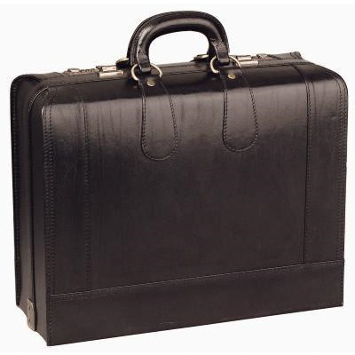 PILOTTASKE LÆDER 1690-02 SORT