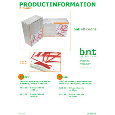 B-BINDERS 80MM OFFICE LINE /100 STK