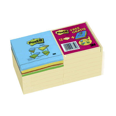 BLOK POST IT 12 X 654 GUL MULTI