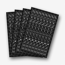 KALENDERSTICKERS SORT/HVIDE 4 ARK A 104 STK