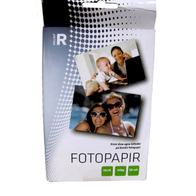 Fotopapir Glossy Relief 10x15 cm 240g 50 ark. pr. pk.