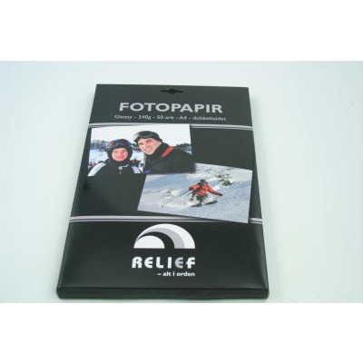 FOTOPAPIR RELIEF DOBBELTSIDET A4 GLOSSY