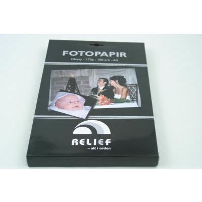Fotopapir A4 Relief 170 gram glossy 100 ark pr. pakke