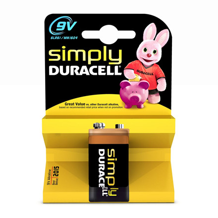 BATTERI DURACELL SIMPLY 9V 1PK