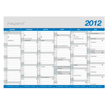 KONTORKALENDER A5 2012 KLASSISK