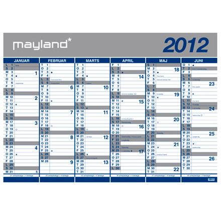 KÆMPEKALENDER 2012 - 2 X 6 MDR. PAPIR 
