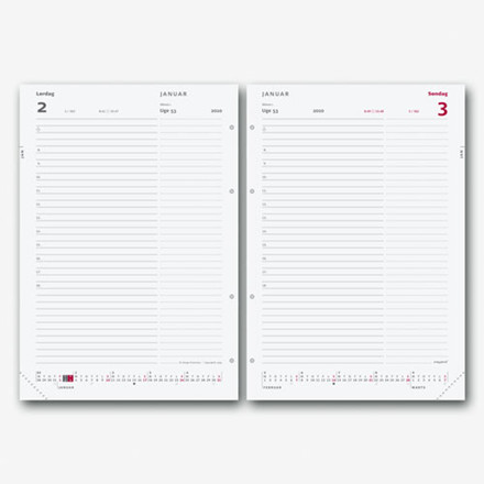 SYSTEM A5 DAGKALENDER 2012 REFILL - 12305000