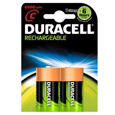 BATTERI DURACELL BASIC C 2200MAH 2 STK.