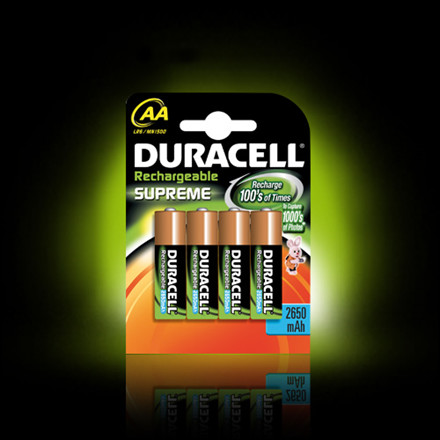 BATTERI GENOPLADELIG DURACELL AA