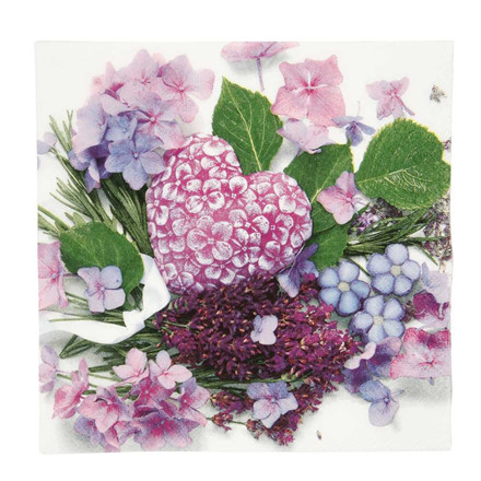 Servietter, 33x33 cm, Blomsterbuket, 20 stk.