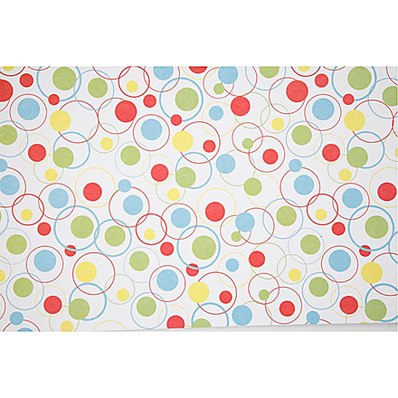 Printet karton, 21x30 cm, dots, 10 ark