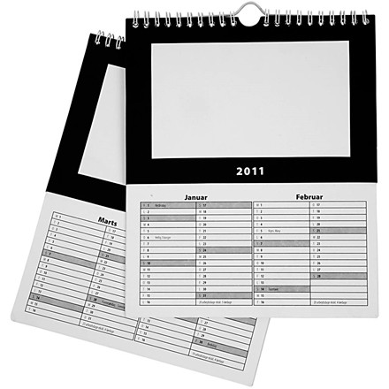 Årskalender 2011, 15,2x9 cm, dansk tekst, 5 stk.