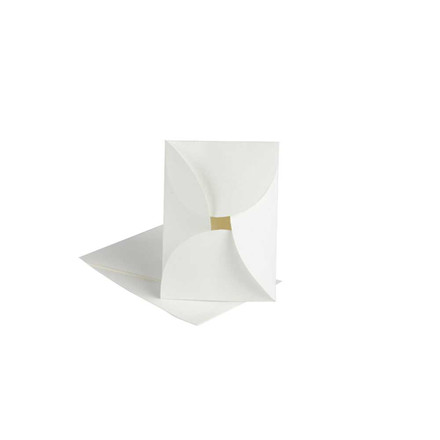 Foldekort, 8,5x12 cm, off-white, 10 sæt
