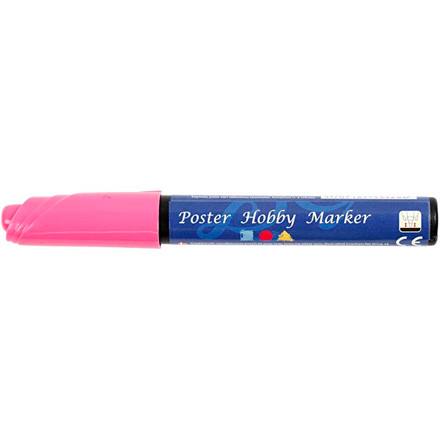 Poster Hobby Marker, 3 mm streg, pink, 1 stk.