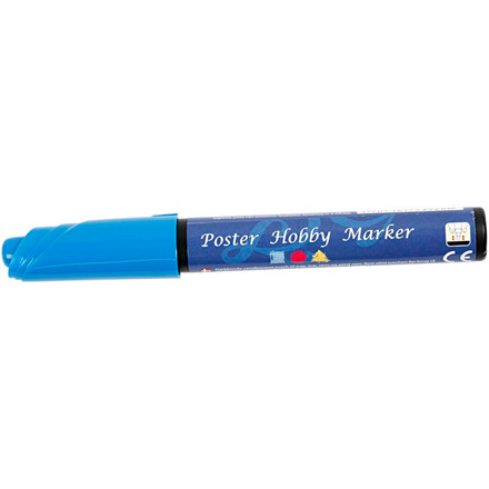 Poster Hobby Marker, 3 mm streg, blå, 1 stk.