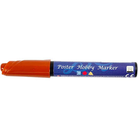 Poster Hobby Marker, 3 mm streg, brun, 1 stk.