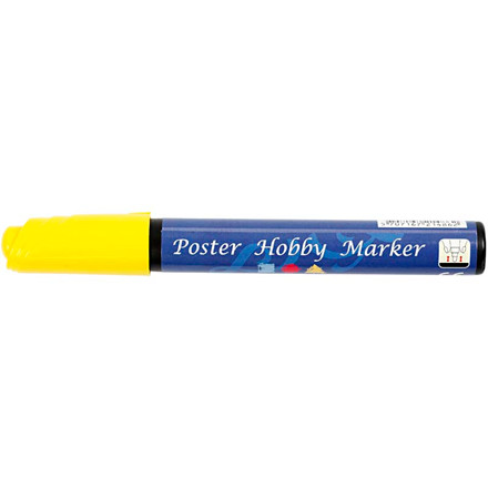 Poster Hobby Marker, 5 mm streg, gul, 1 stk.