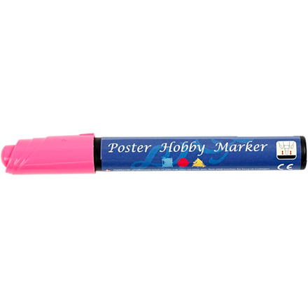 Poster Hobby Marker, 5 mm streg, pink, 1 stk.
