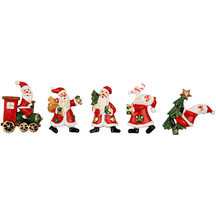 Julemands figurer, 30 mm, 5 ass.