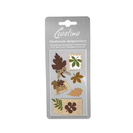 Håndlavede stickers, 5-6 cm, Efterår, 1 ark